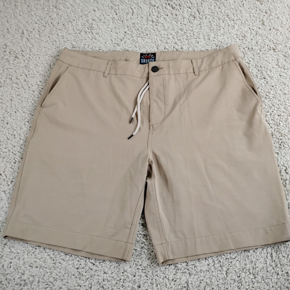 Faherty Shorts Mens 38 Beige Draw String All Day Performance Chino Lightweight A